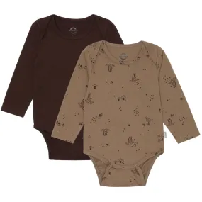 2-Pack Bodysuit Long Sleeves - Chocolate Chip