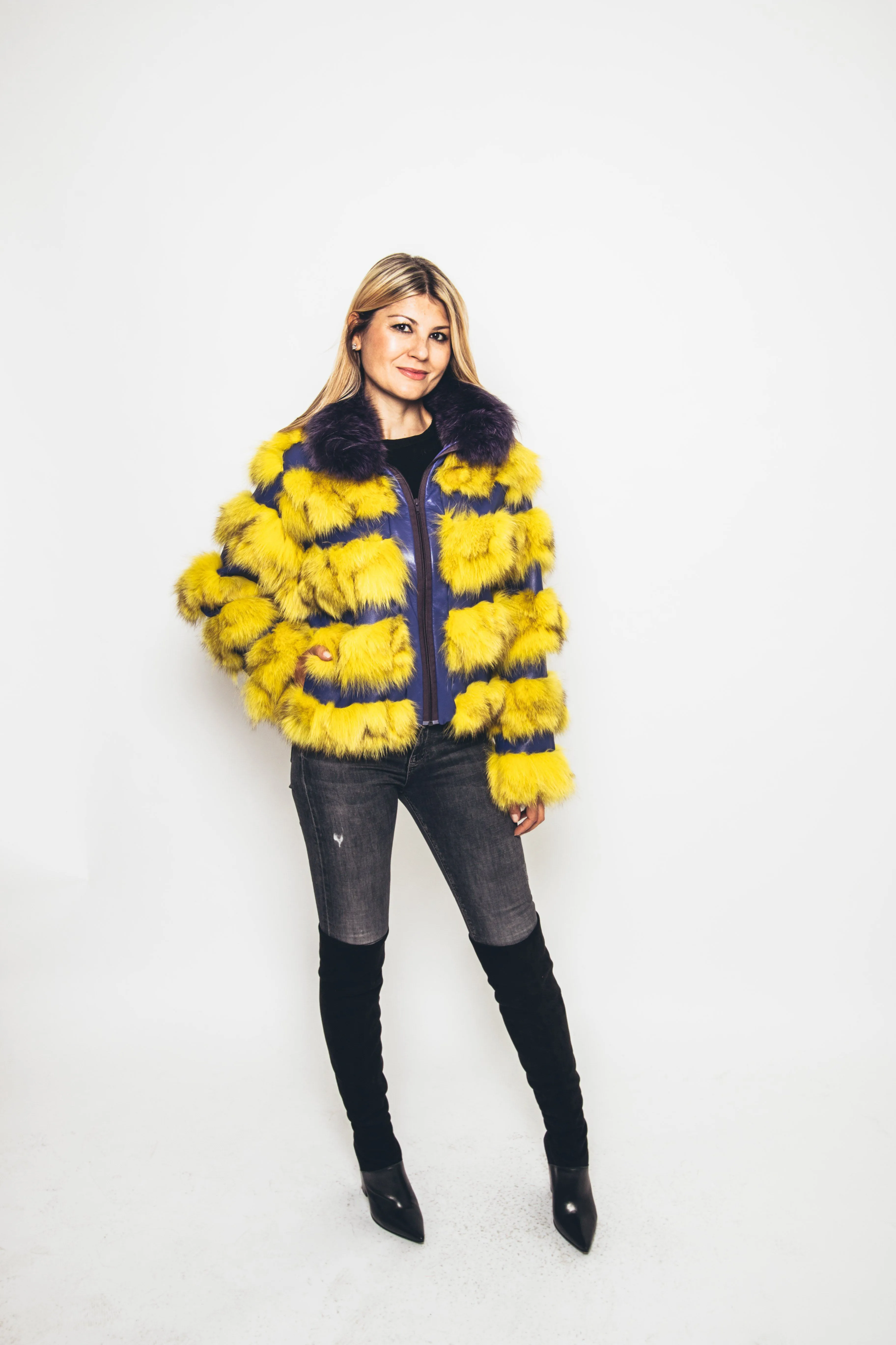38 | Fox Fur Jacket with Fox Fur Collar