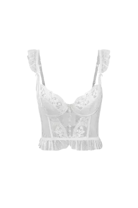 A&A French Lace Trim Corset Top