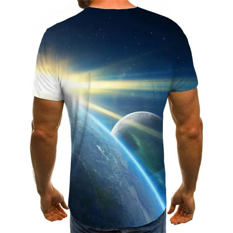 abstract t shirt  clothing personality  man art costume Casual fun geometric colorful art