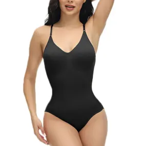 Angela V Neck Spaghetti Strap Bodysuits