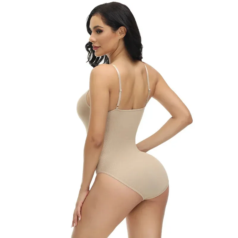 Angela V Neck Spaghetti Strap Bodysuits