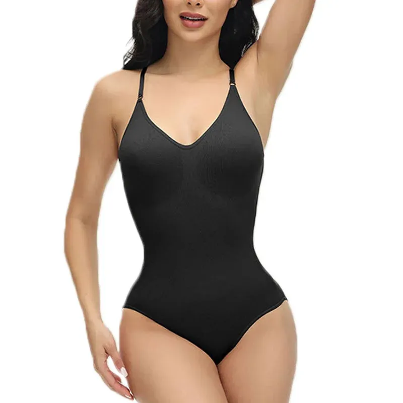 Angela V Neck Spaghetti Strap Bodysuits