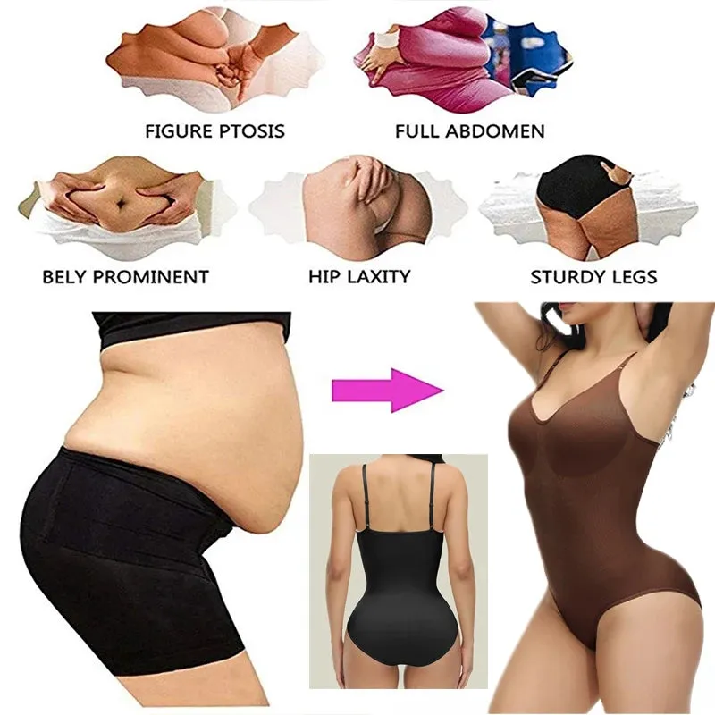 Angela V Neck Spaghetti Strap Bodysuits