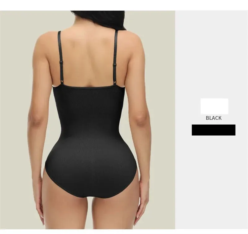 Angela V Neck Spaghetti Strap Bodysuits