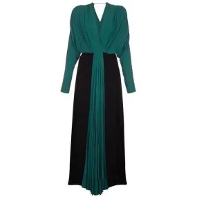 ARCHIVE - 1940s Green and Black Crepe Dress