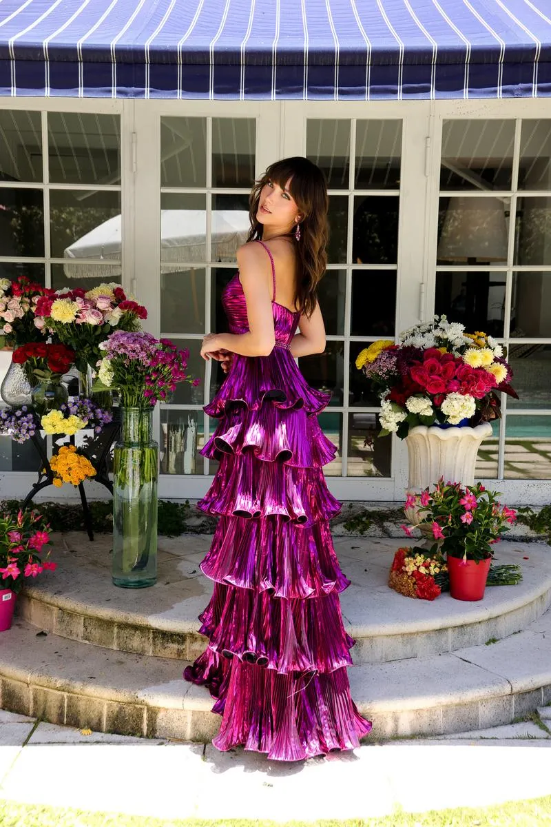 Ava Presley Tiered Pleated Ruffle Prom Dress 29263