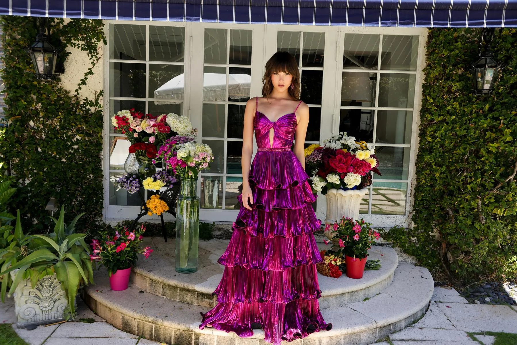 Ava Presley Tiered Pleated Ruffle Prom Dress 29263