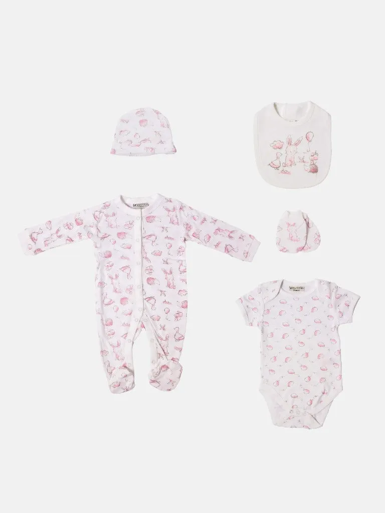 Baby Girl Forest Friends Watch Me Grow 5-piece Set - White/Ivory