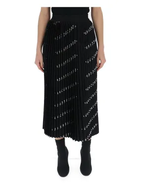 Balenciaga Logo Pleated Skirt