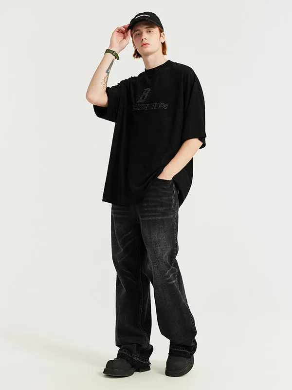 Black Washed Denim Jeans