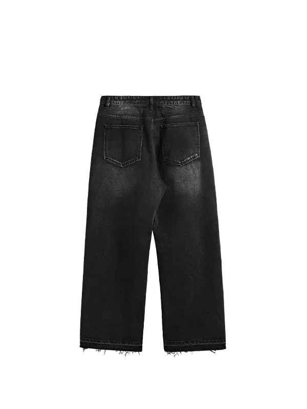 Black Washed Denim Jeans