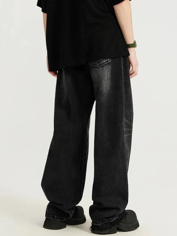 Black Washed Denim Jeans