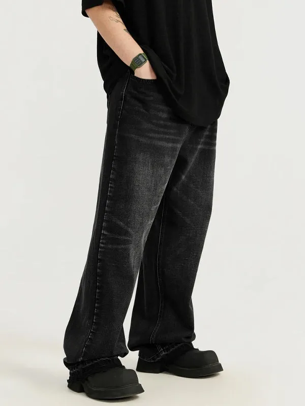 Black Washed Denim Jeans