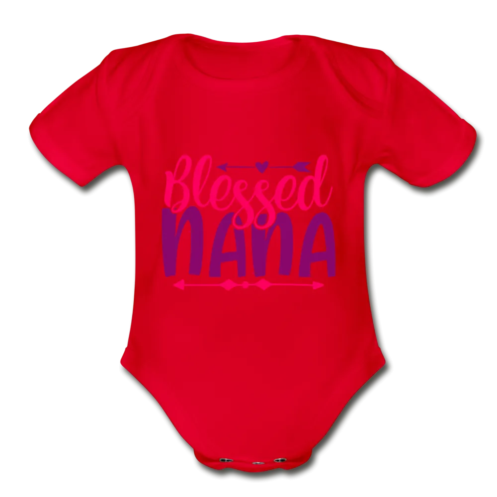 Blessed nana Short Sleeve Baby Bodysuit by Tshirt Unlimited