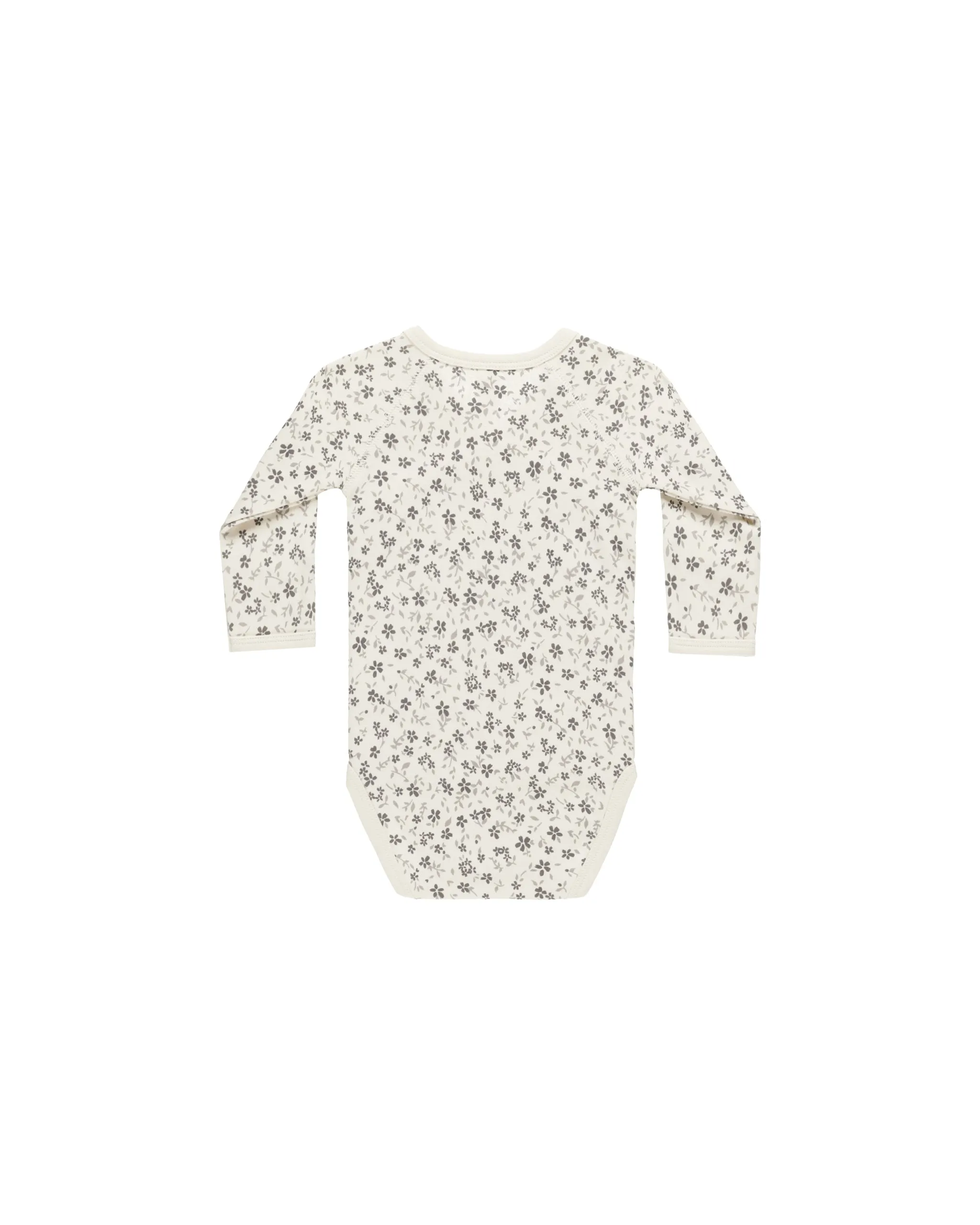 Blue Floral Side Snap Bodysuit