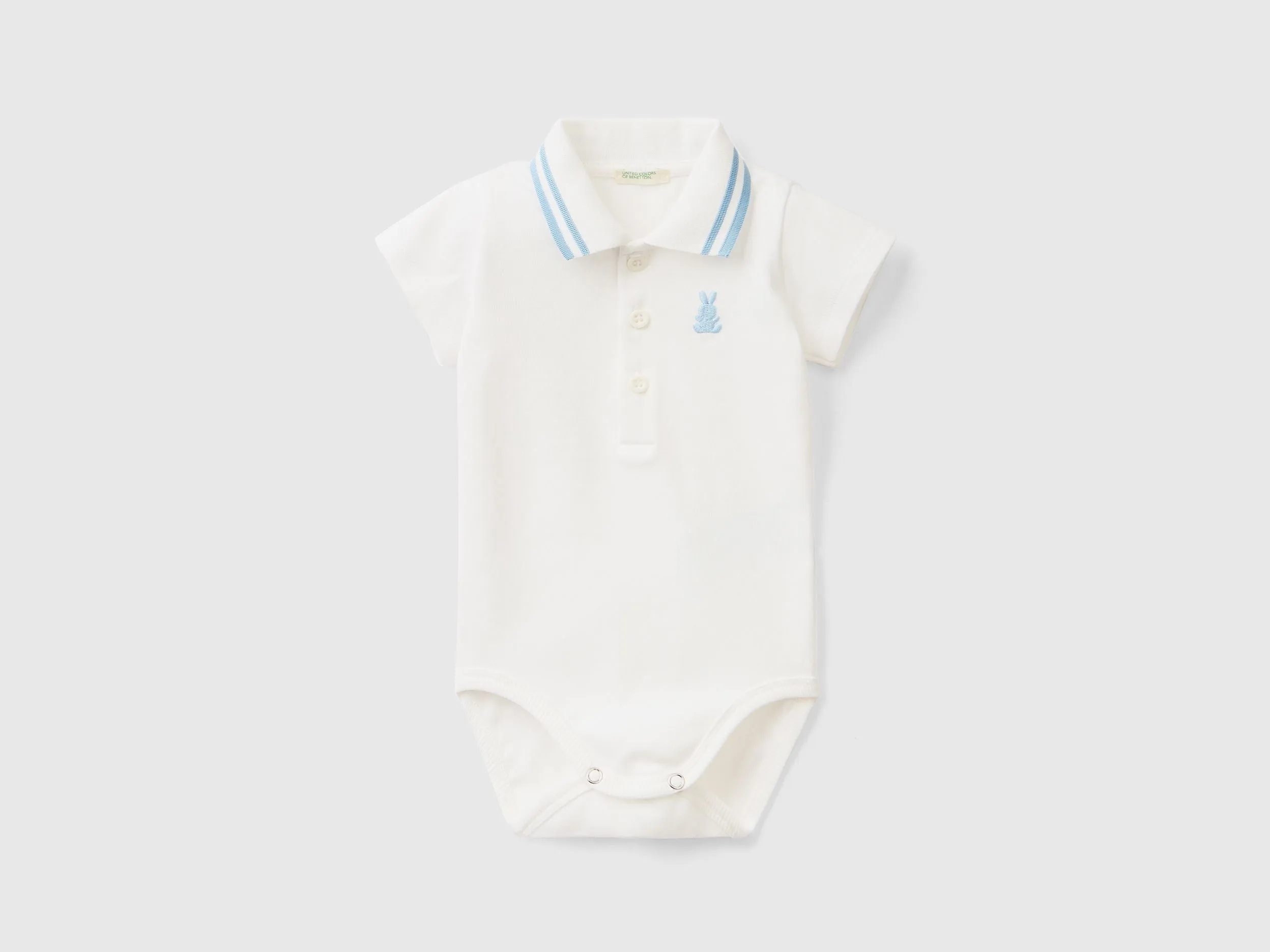 Bodysuit polo in organic cotton