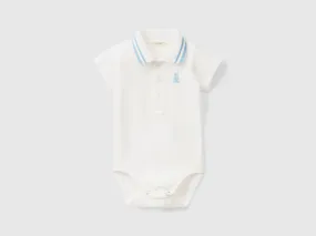 Bodysuit polo in organic cotton