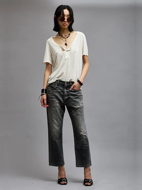 Boyfriend Jean in Vintage Grey