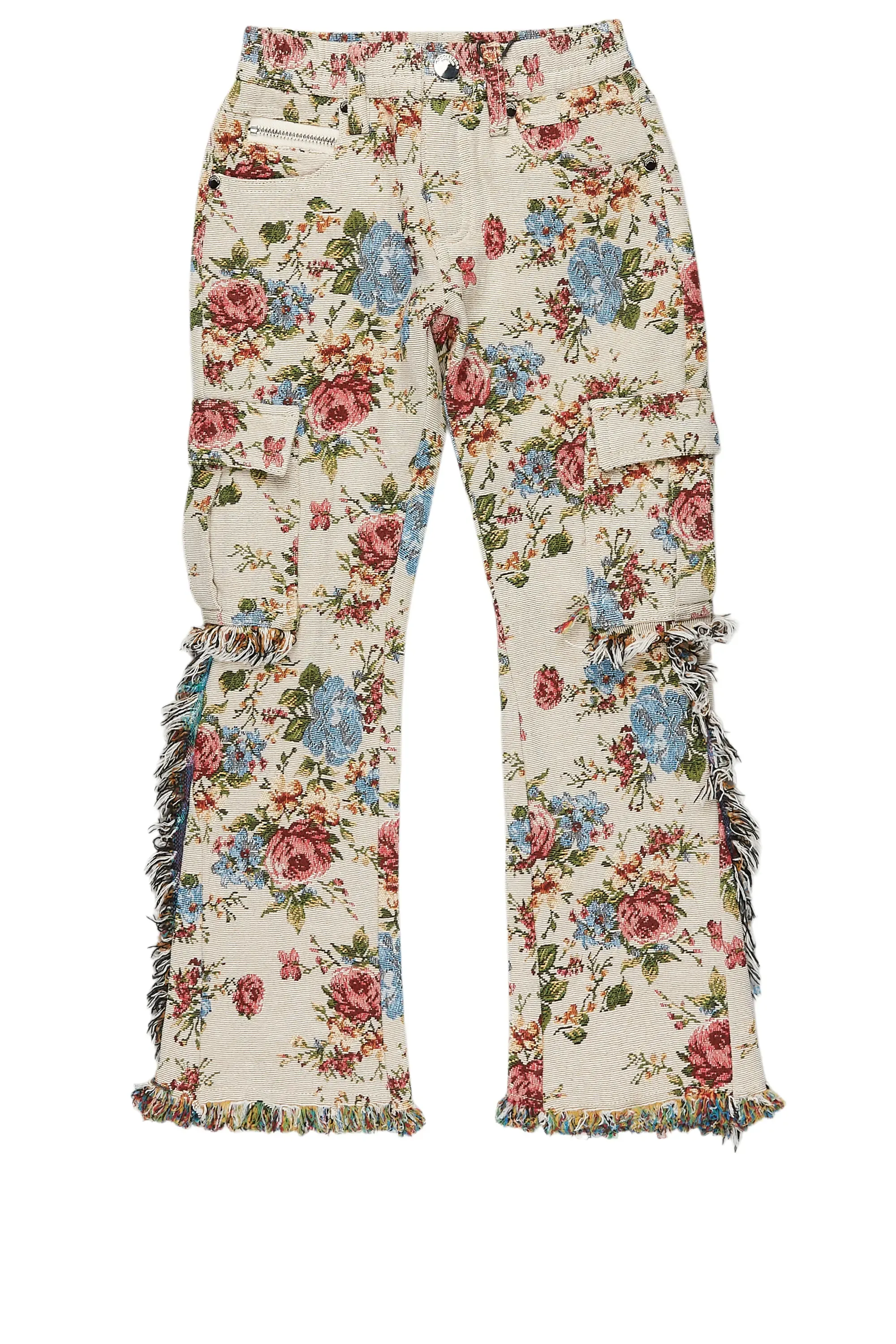 Boys Rhodes Beige/Multi Slim Flare Pants