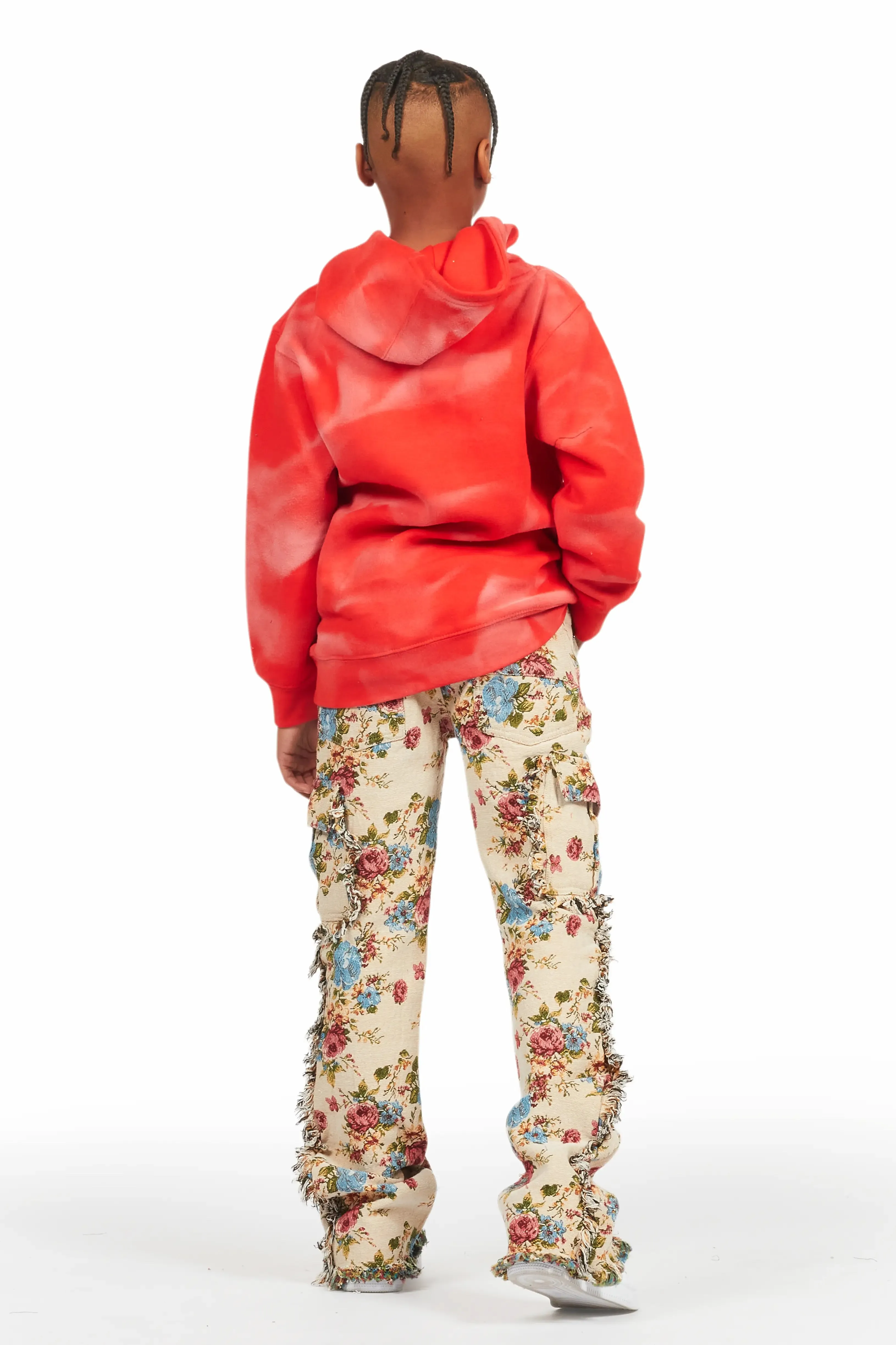 Boys Rhodes Beige/Multi Slim Flare Pants