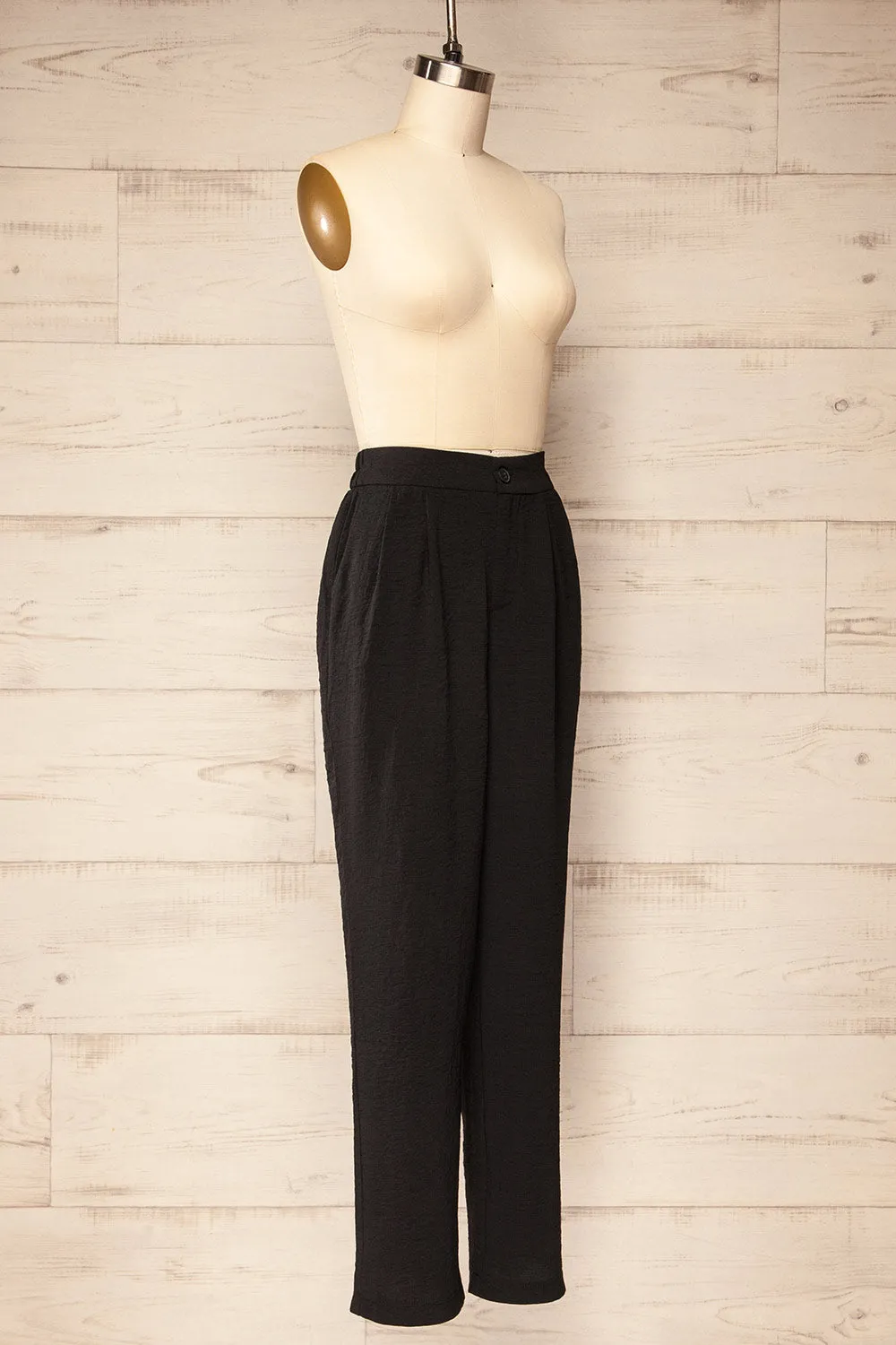Brizo | Black Straight-Leg Pants