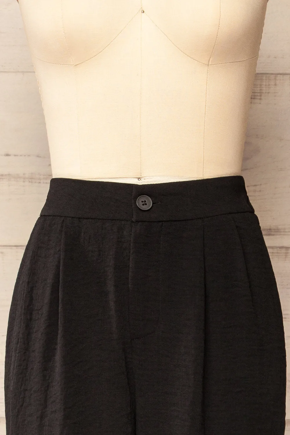 Brizo | Black Straight-Leg Pants