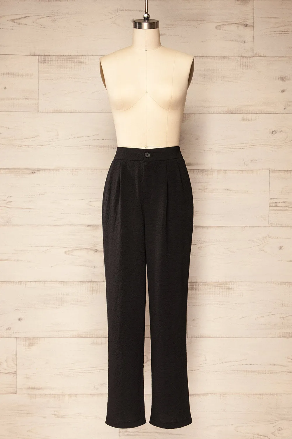 Brizo | Black Straight-Leg Pants