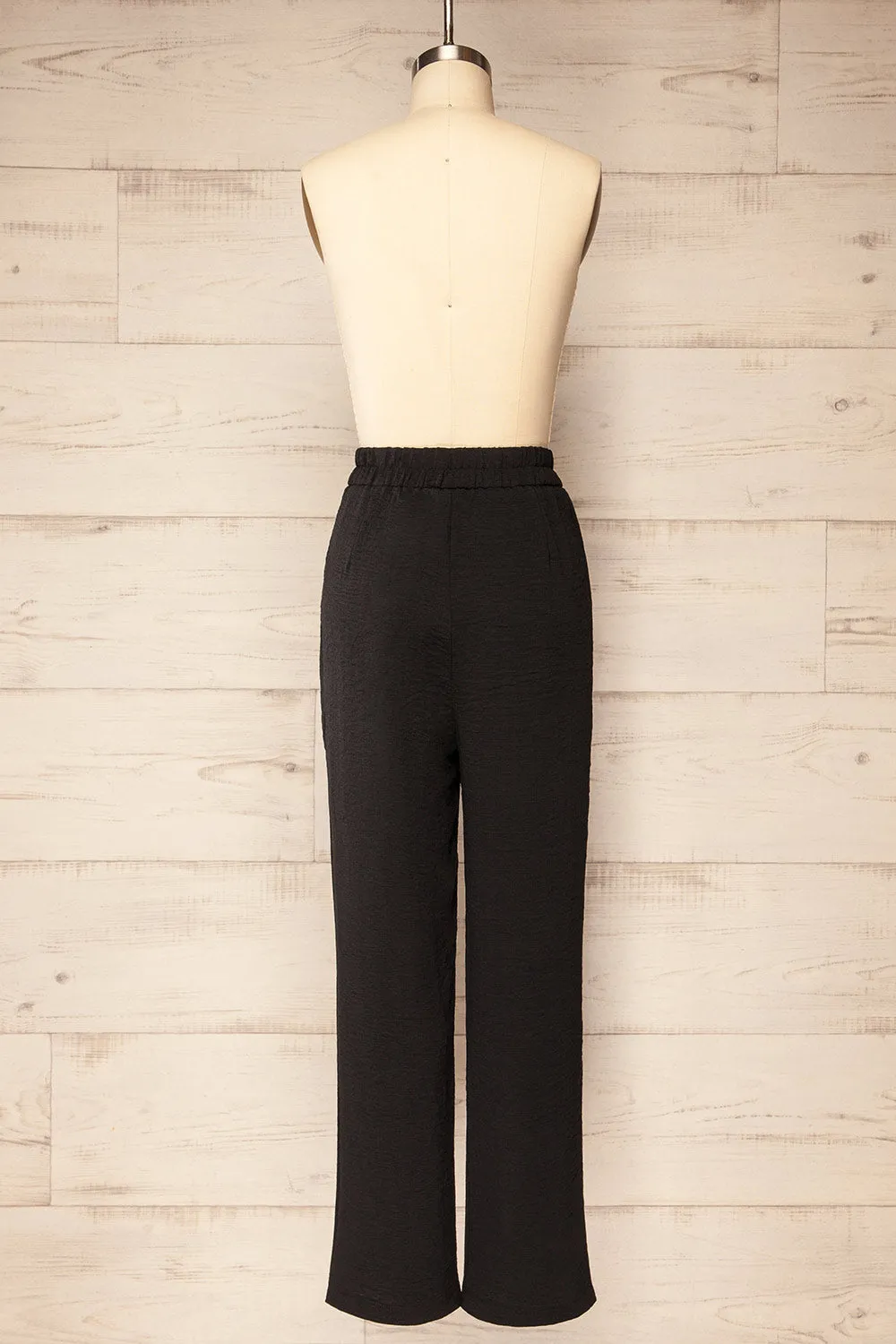 Brizo | Black Straight-Leg Pants