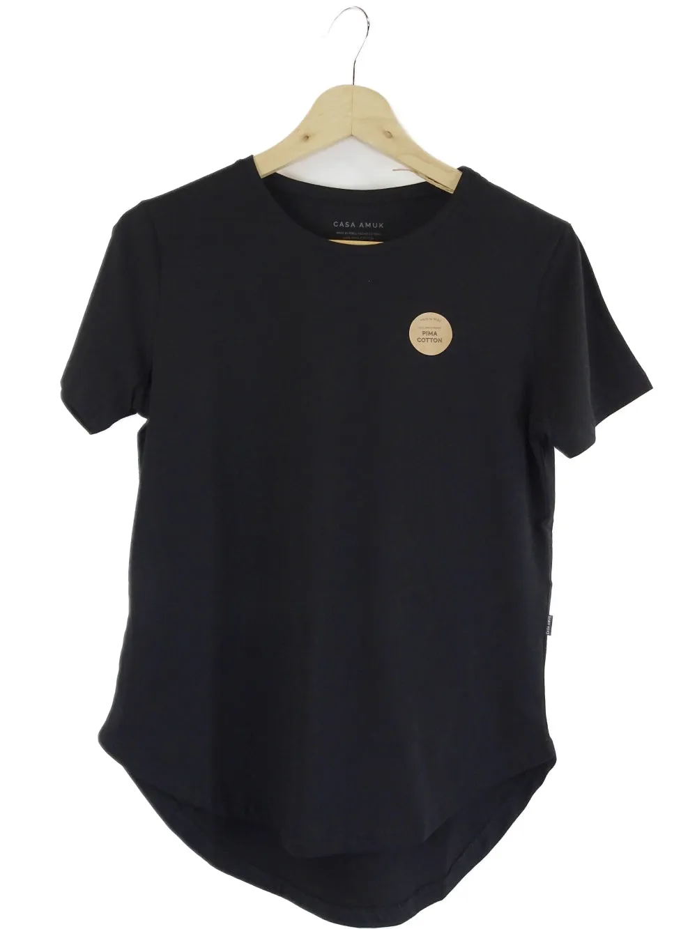 Casa Amuk Black Cotton Saddle Hem T-Shirt 8 | BNWT