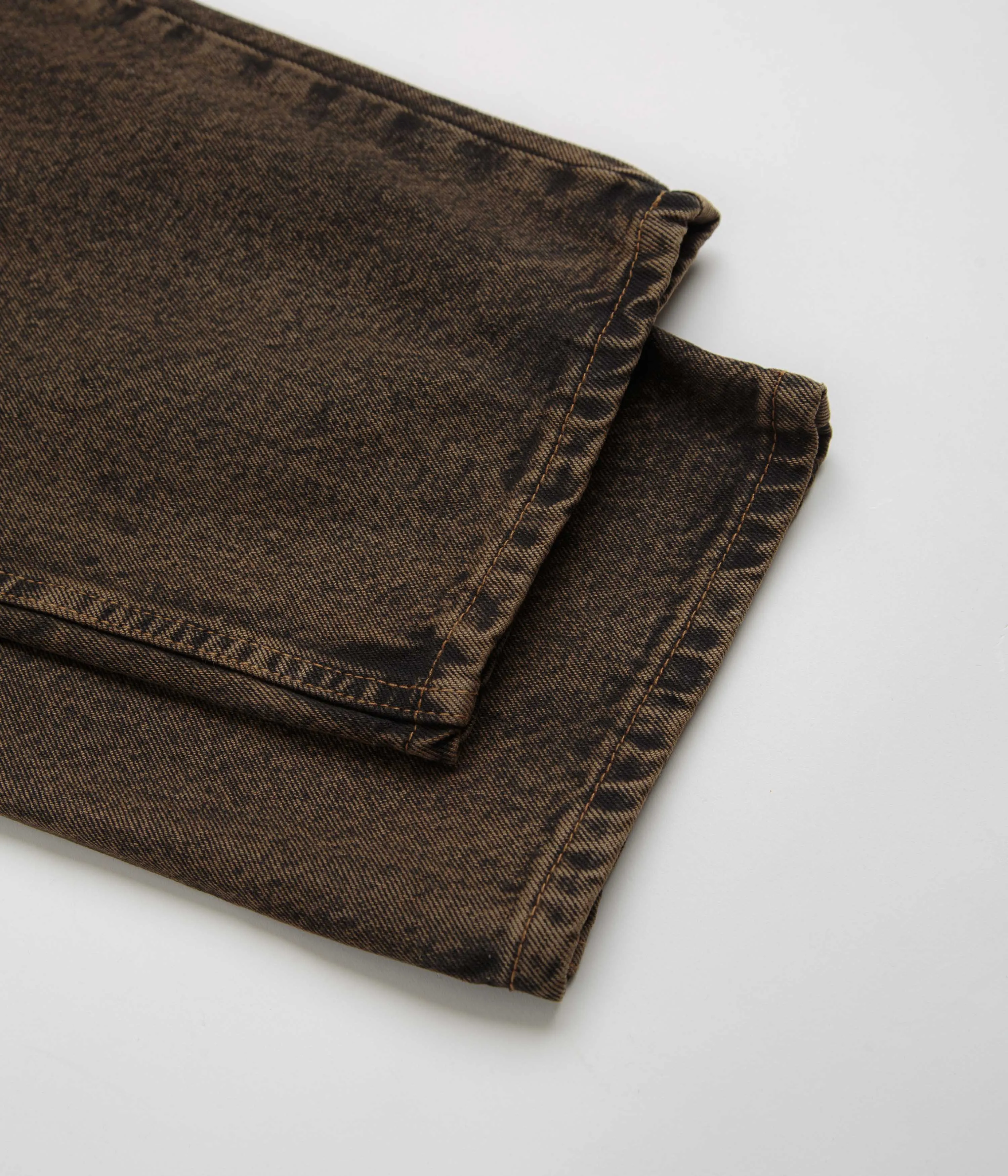 Cash Only Blockout Denim Jeans - Acid Brown Wash