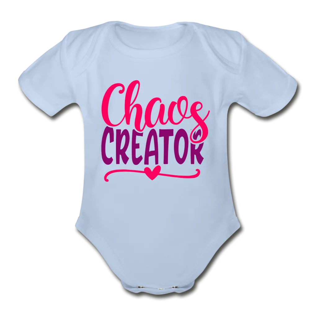 Chaos Creator Short Sleeve Baby Bodysuit by Tshirt Unlimited