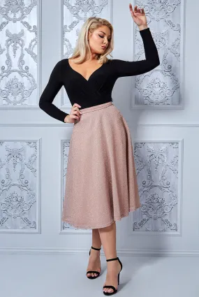 City Goddess Sparkle Lurex Skater Skirt