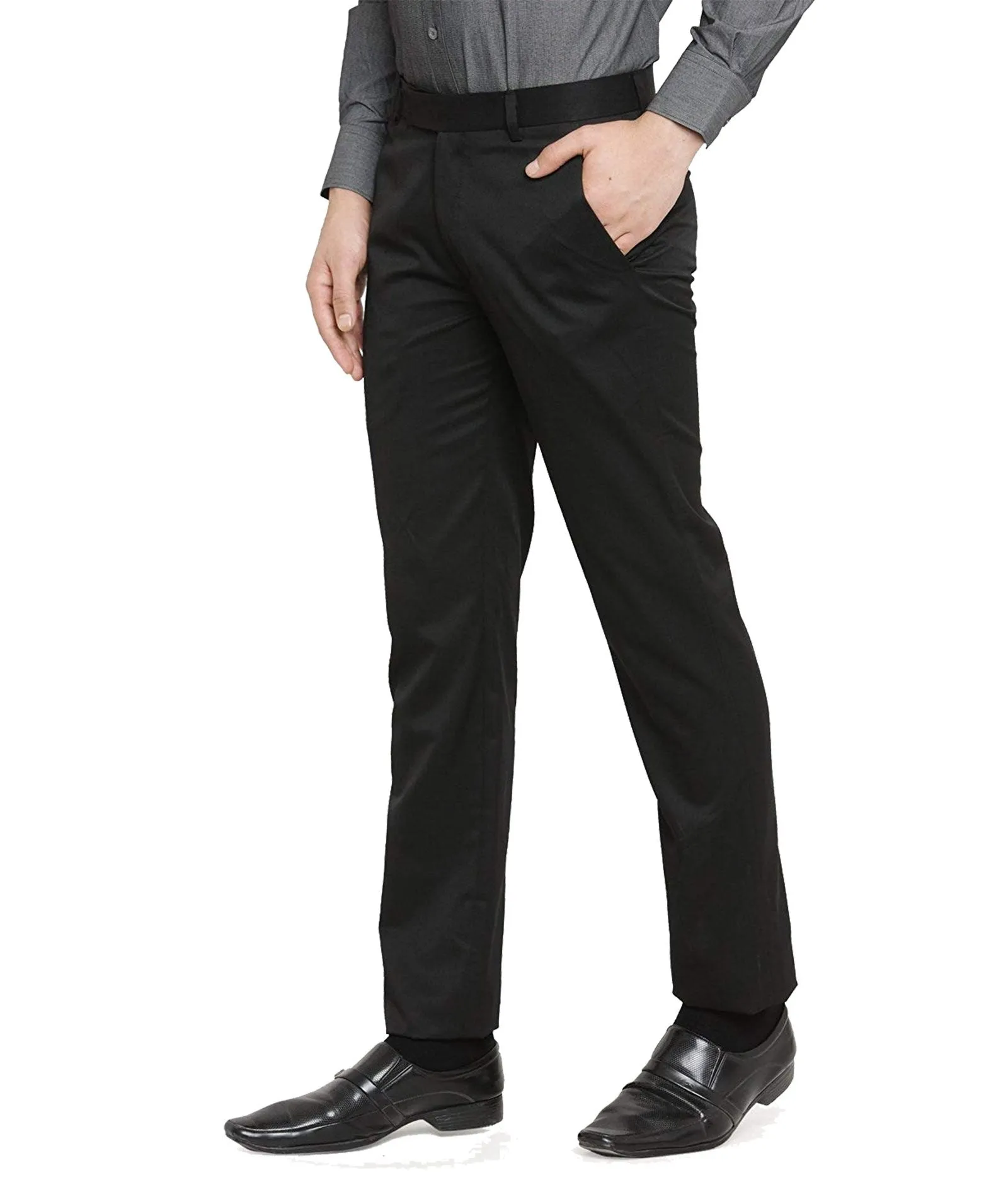 Cliths Men's Formal Trouser Slim Fit /Black Formal Pants For Mens