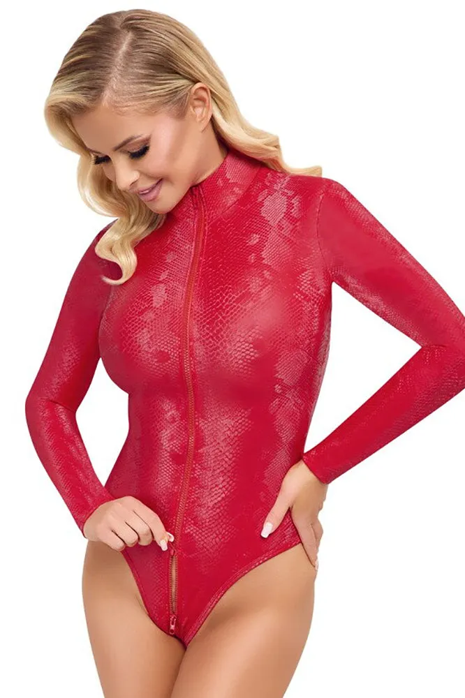 Cottelli Party Red Snakeskin Look Body
