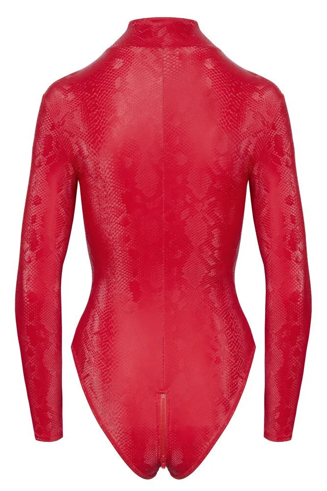 Cottelli Party Red Snakeskin Look Body