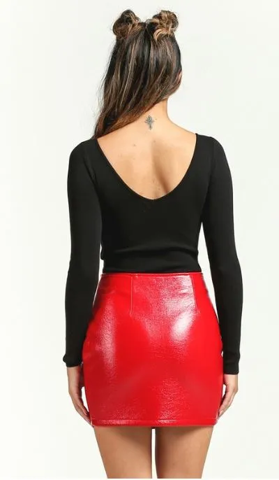 Diagonal Lace Up Bodysuit