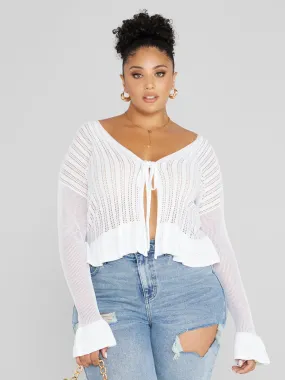 Diana Cropped Crochet Cardigan