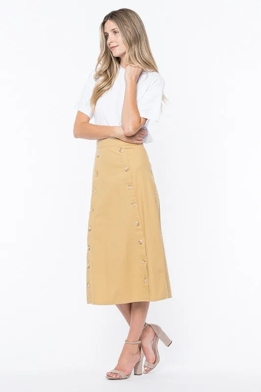Double Sided Button Skirt