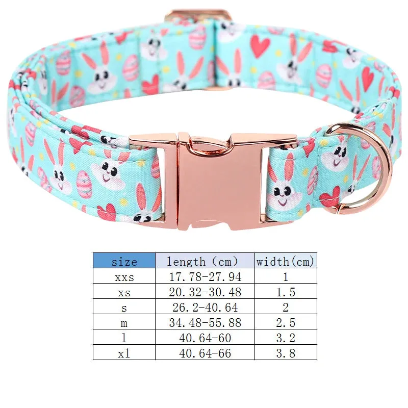 Easter Egg Dog Collar with Bow Tie for All Sizes