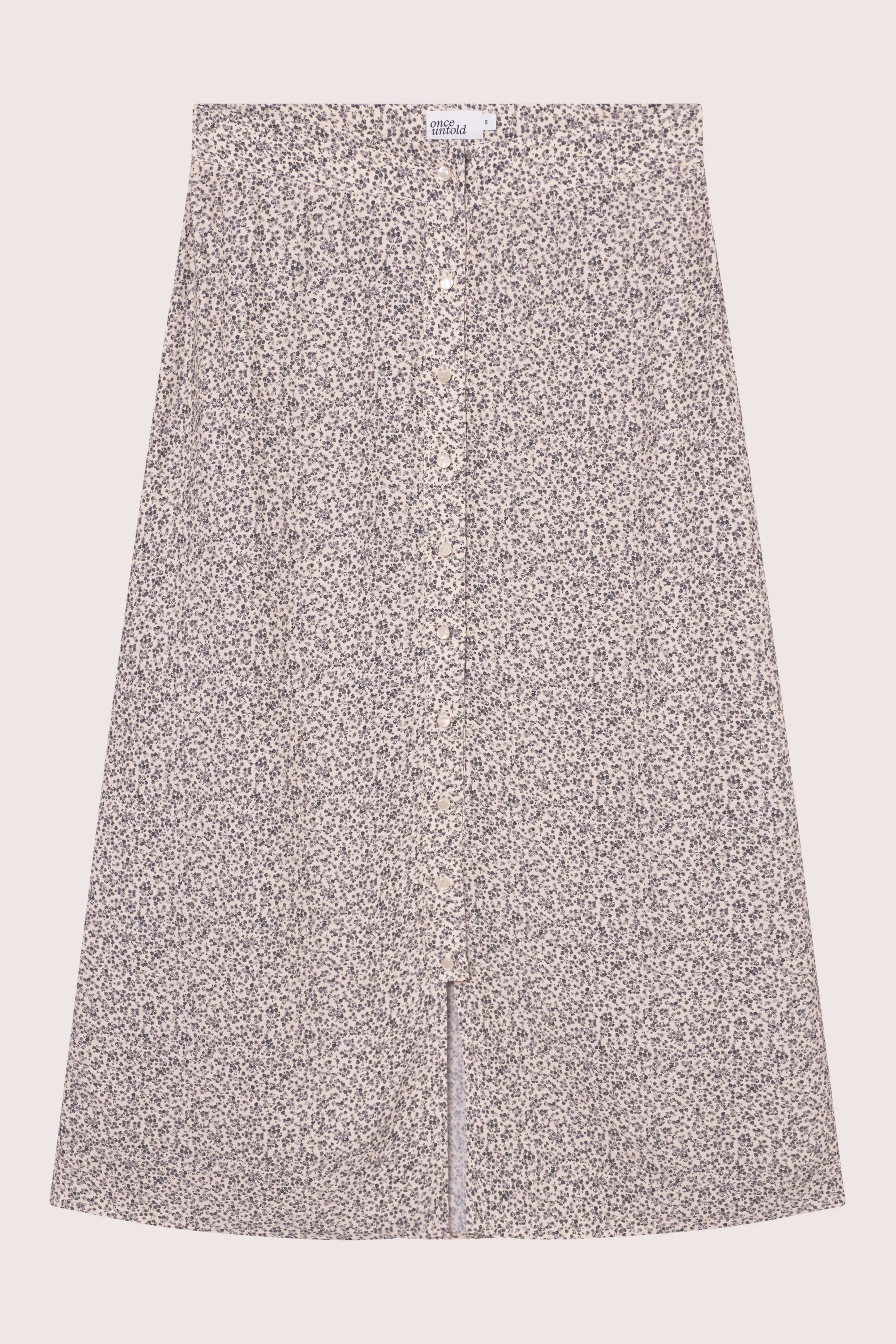 Ellen Midi Skirt - Petite Antrachite Flower