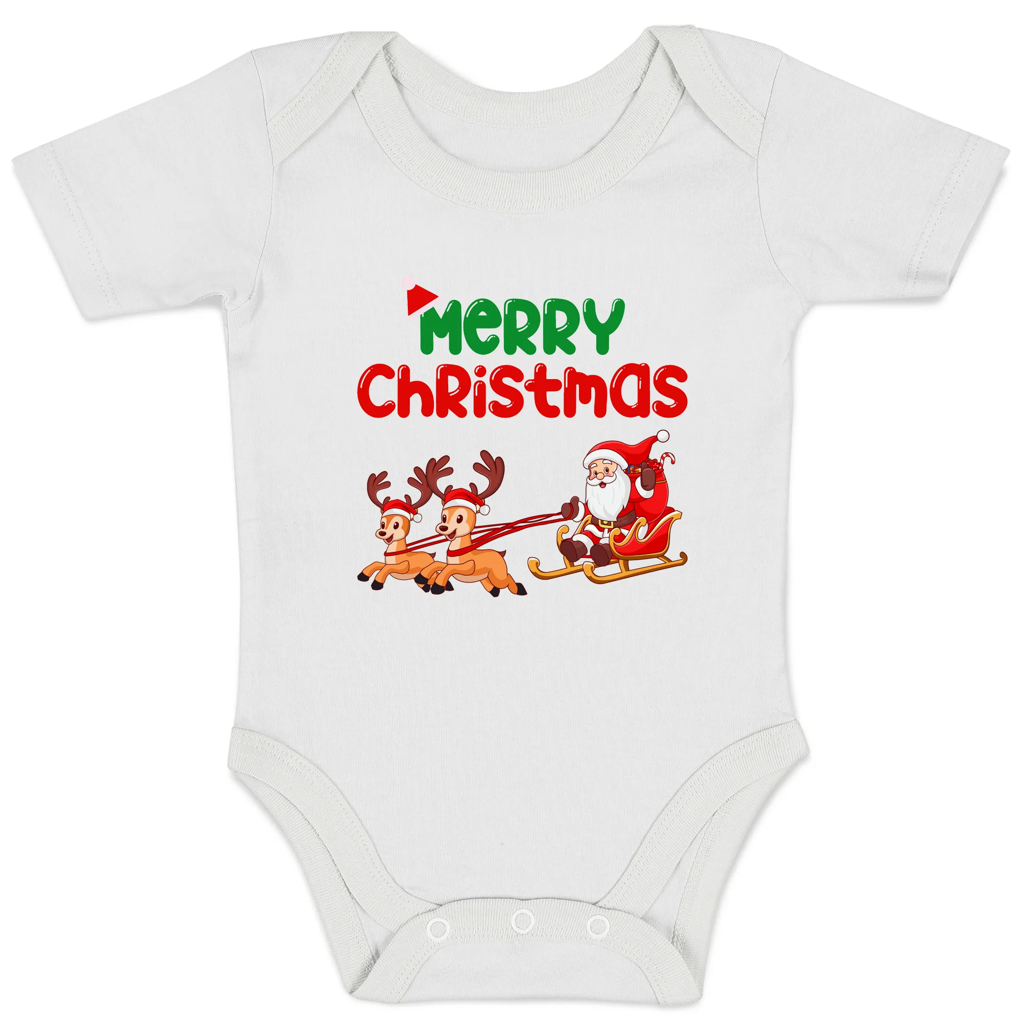 Endanzoo Christmas Organic Baby Bodysuit - Merry Christmas