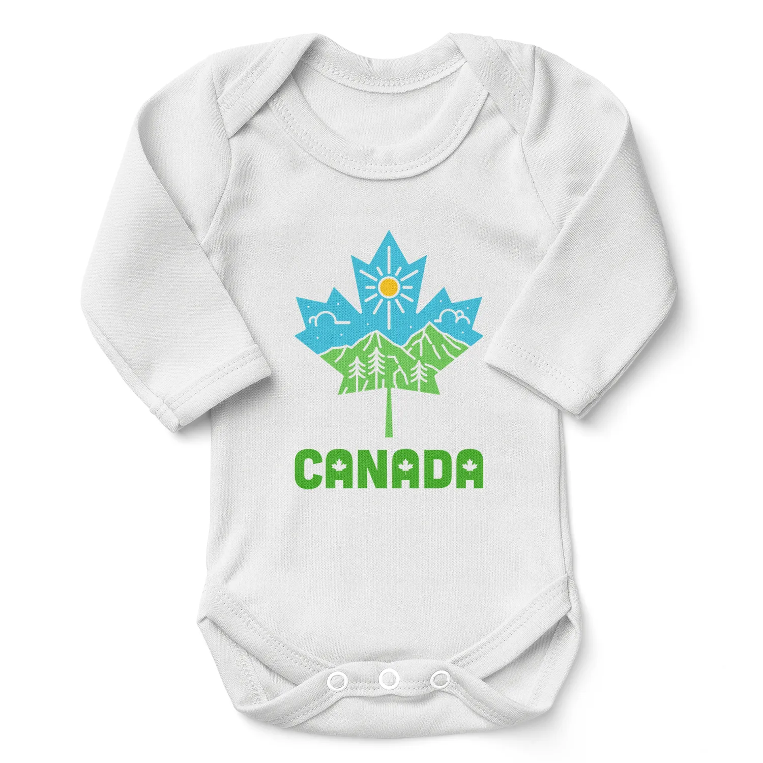 Endanzoo Organic Baby Bodysuit - Green Canada