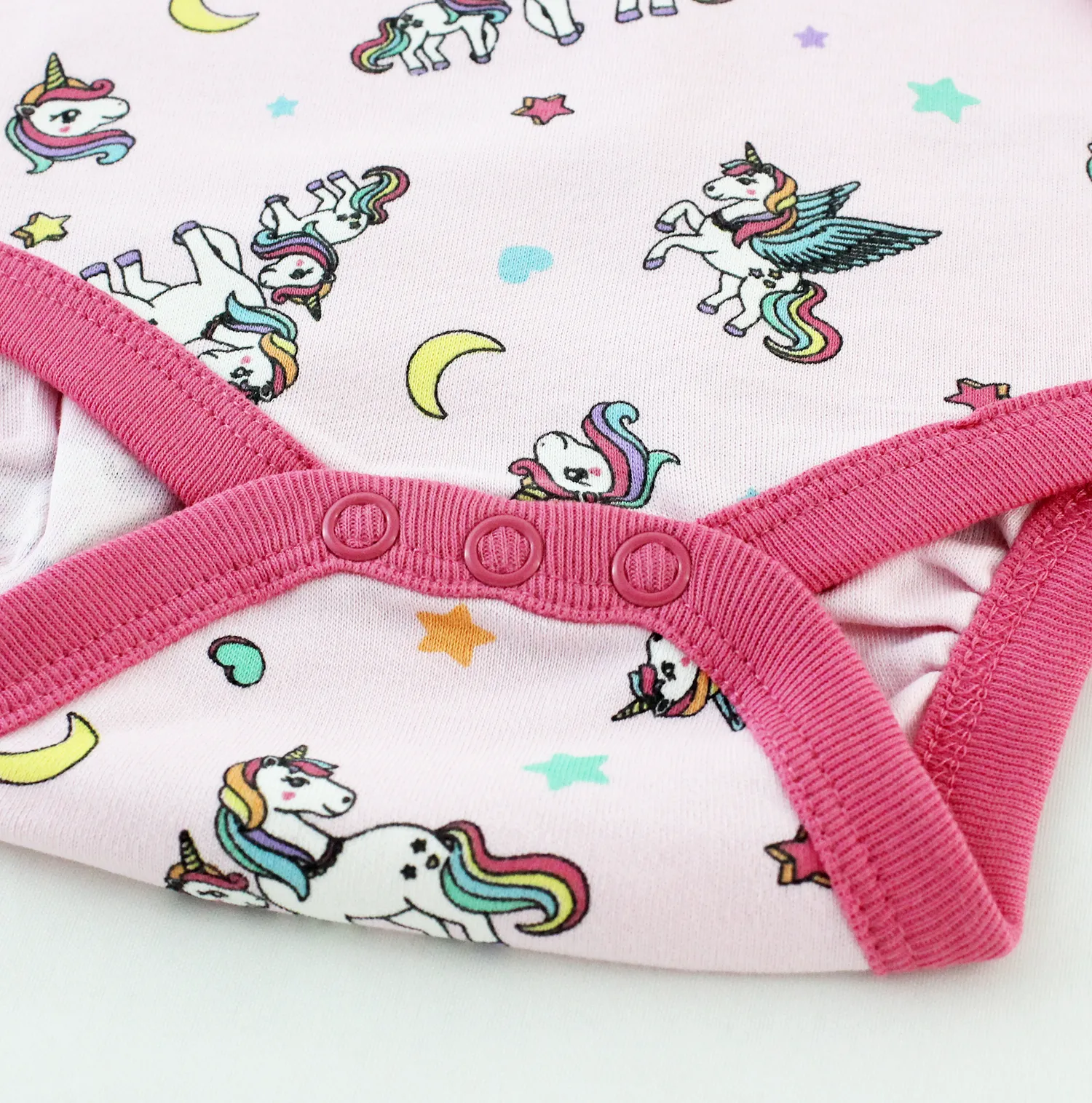 Endanzoo Organic Long Sleeve Bodysuit - Rainbow Unicorns