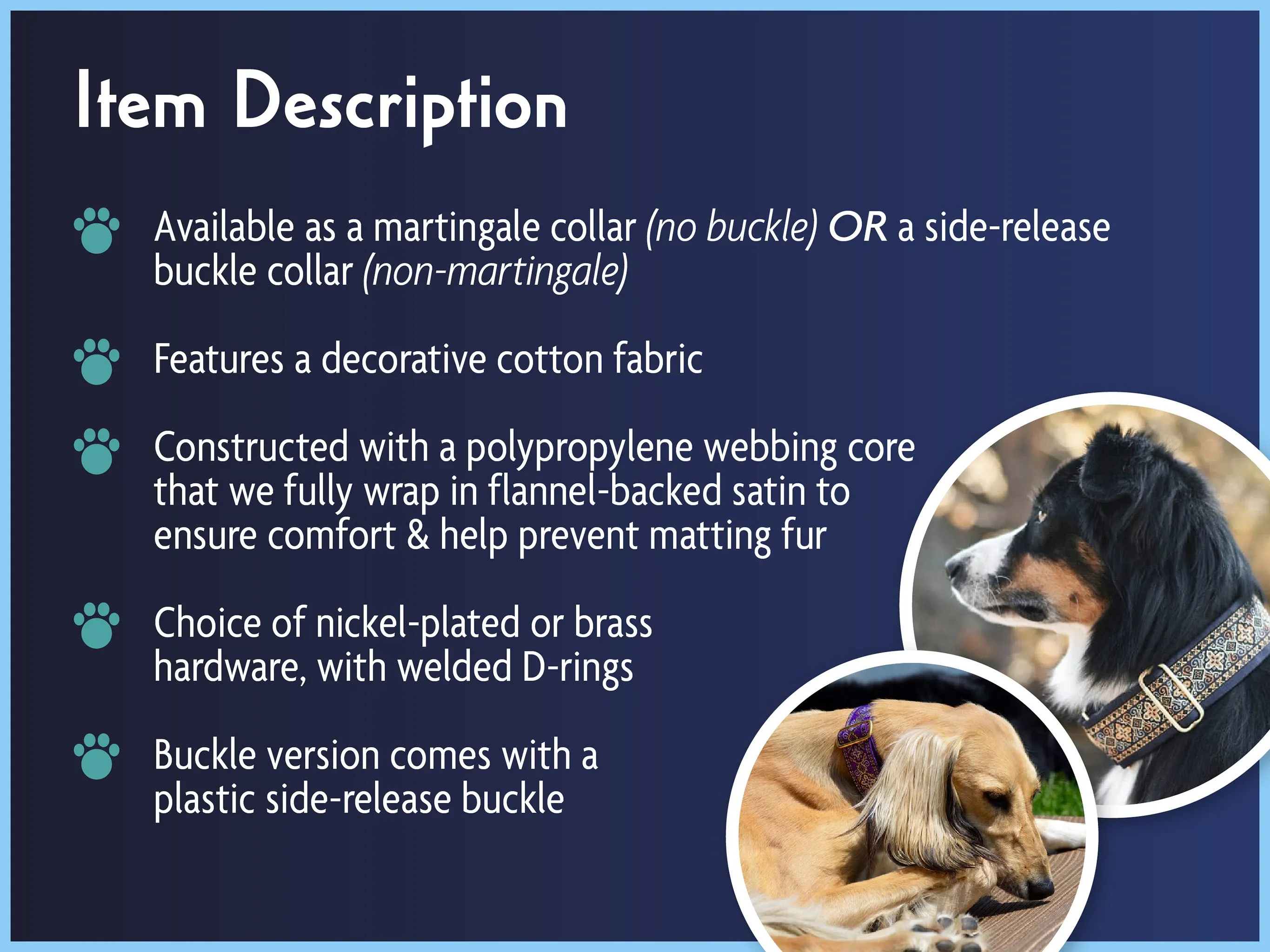 Fall Plaid - Martingale or Buckle Dog Collar - 1.5" Width