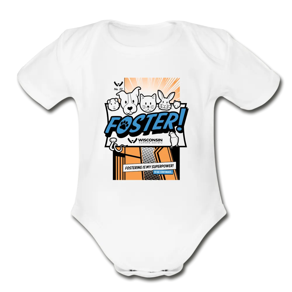 Foster Comic Organic Short Sleeve Baby Bodysuit