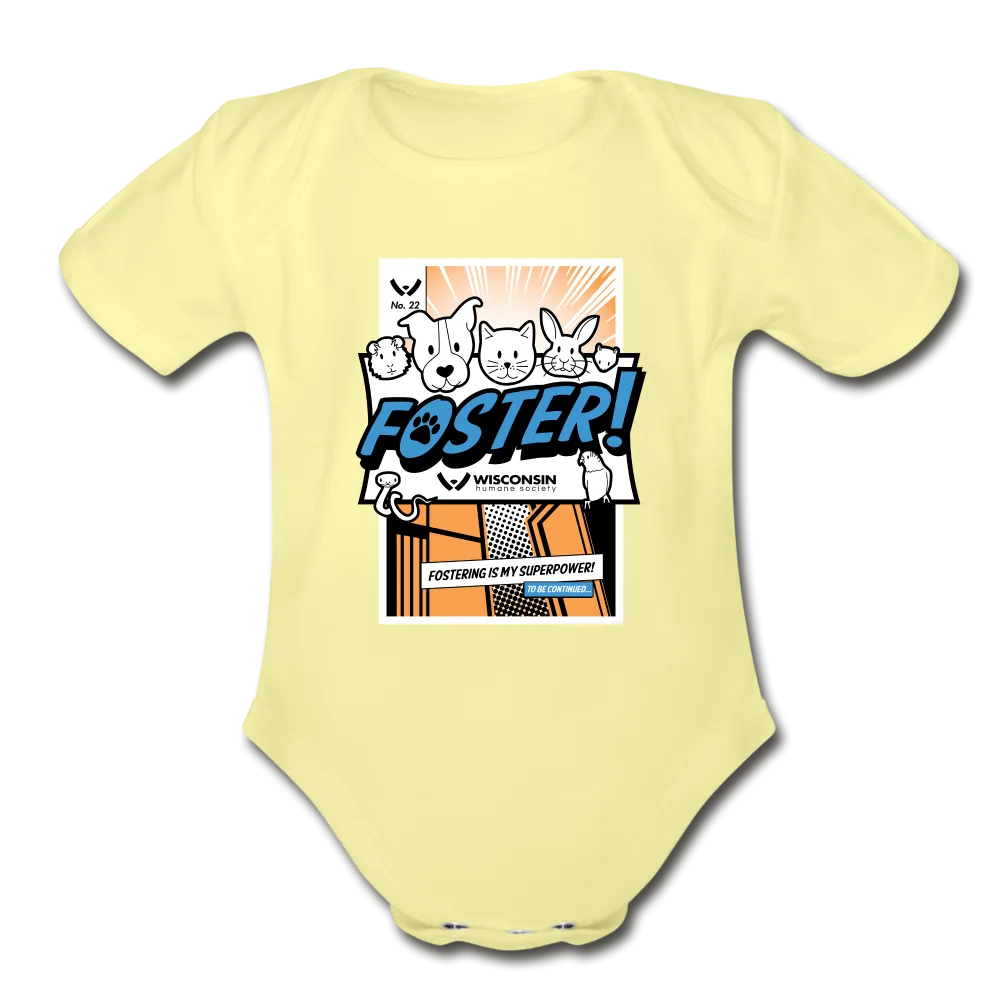Foster Comic Organic Short Sleeve Baby Bodysuit