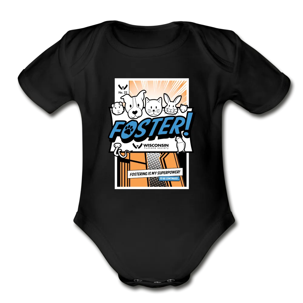 Foster Comic Organic Short Sleeve Baby Bodysuit