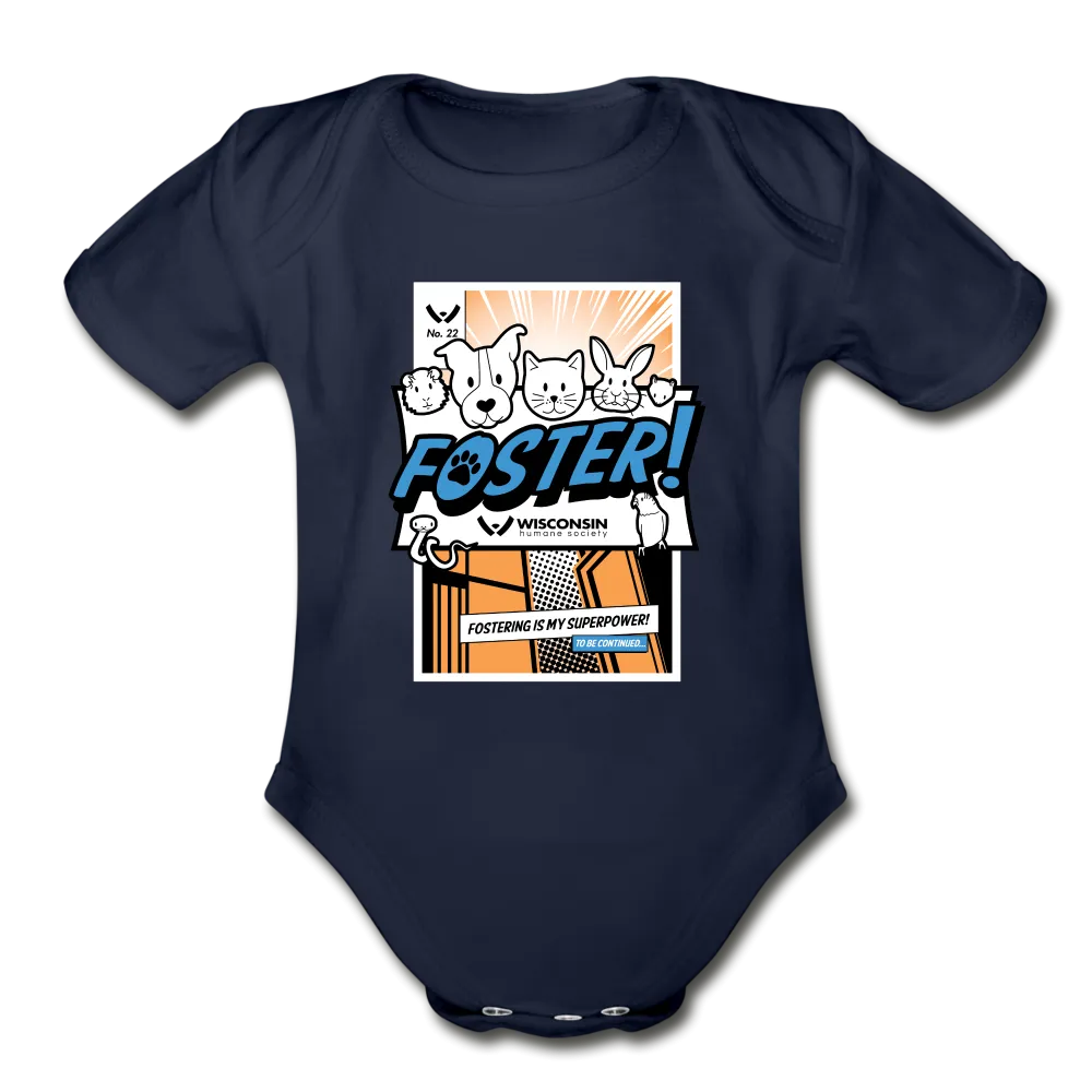 Foster Comic Organic Short Sleeve Baby Bodysuit