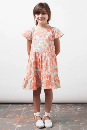 Girls Dress Tocoto Vintage Watercolor